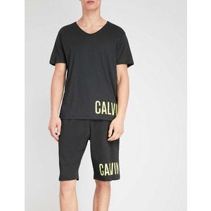 Calvin Klein pánské černé tričko s výstřihem do V obraz