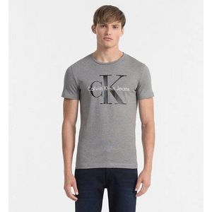 Calvin Klein pánské šedé tričko obraz