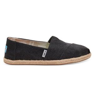 Toms Black Washed Canvas Alpargata-5 černé 10009751-5 obraz