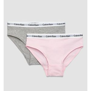 PRO DĚTI! Calvin Klein 2 balení Girls Bikini - šedá/růžová Velikost: XXL obraz