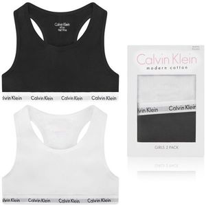 PRO DĚTI! Calvin Klein 2 balení Girls Bralette - černá/bílá Velikost: S obraz