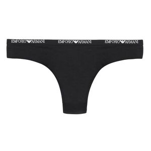 Emporio Armani Underwear Emporio Armani Pure Cotton Tanga - sparkle black Velikost: L obraz