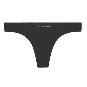 Emporio Armani Underwear Emporio Armani Microfiber Tanga - black/gold Velikost: L obraz