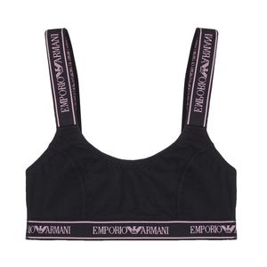 Emporio Armani Underwear Emporio Armani Logoband Bralette Podprsenka - černá/růžová Velikost: L obraz