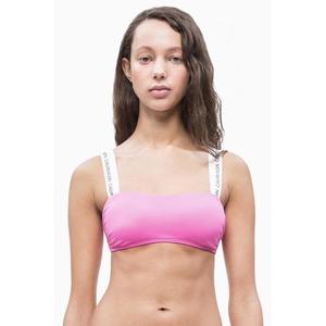 Calvin Klein bandeau plavky vrchní díl - phlox pink Velikost: S obraz
