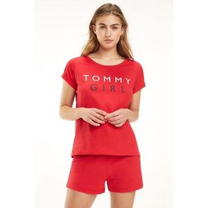 Tommy Hilfiger Tommy Girl tričko - tango red Velikost: L obraz