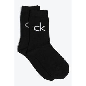 Calvin Klein černé ponožky vysoké 2 páry - dámské Velikost: OS obraz