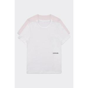 Calvin Klein Unisex trička 2 balení - růžová/bílá Velikost: L obraz