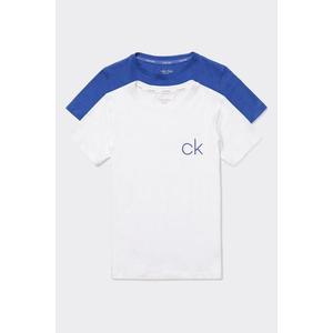 PRO DĚTI! Calvin Klein 2 balení triček BOYS - bílá, modrá Velikost: 12-14 let obraz