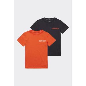 PRO DĚTI! Calvin Klein 2 balení triček - černá, oranžová Velikost: 14-16 let obraz