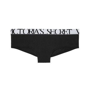 Victoria's Secret NEW! VS Logo Cheekster kalhotky- Black Velikost produktu: XS obraz
