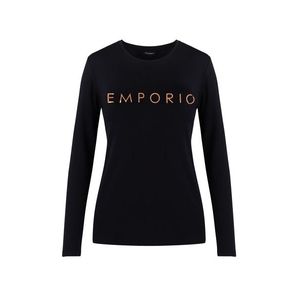 Emporio Armani Underwear Emporio Armani Holy Cotton dámské tričko s dlouhým rukávem - černé Velikost: L obraz
