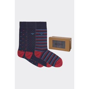 Emporio Armani Underwear Emporio Armani dárkové balení pánské ponožky - tmavě modrá, červená Velikost: Jedna velikost obraz