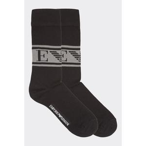 Emporio Armani Underwear Emporio Armani monogram 2-balení pánských ponožek - černá Velikost: Jedna velikost obraz
