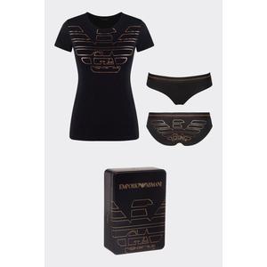 Emporio Armani Underwear Emporio Armani dárkové balení tričko + kalhotky - černá Velikost: L obraz