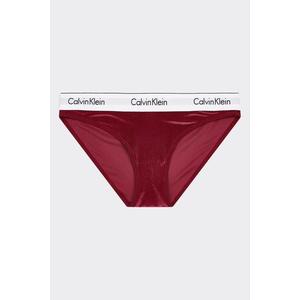 Calvin Klein Modern Cotton VELVET Kalhotky - vínová Velikost: L obraz