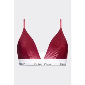 Calvin Klein Modern Cotton VELVET triangle braletka - vínová Velikost: L obraz