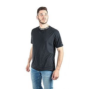 Tommy Hilfiger pánské černé tričko Collar obraz