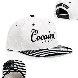Cocaine Life Stars & Stripes White Black Snapback obraz