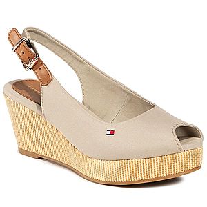 TOMMY HILFIGER Iconic Elba Sling Back Wedge FW0FW04788 obraz