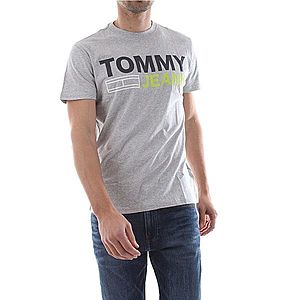 Tommy Jeans pánské šedé tričko Essential obraz
