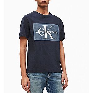 Calvin Klein pánské tmavě modré tričko Icon obraz