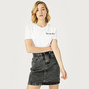Calvin Klein dámské bílé tričko s výšivkou obraz