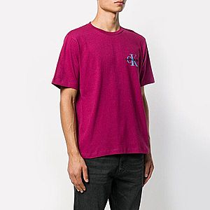 Calvin Klein pánské bordó tričko Embro obraz