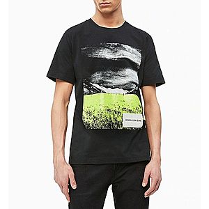 Calvin Klein pánské černé tričko Landscape obraz