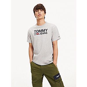 Tommy Hilfiger pánské šedé tričko Classics obraz