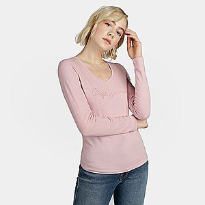 Pepe Jeans dámské světle růžové tričko Meckenzie obraz