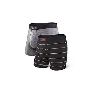 Saxx Vibe 2 Pack Boxer Brief Gray Shallow Stripe-S šedé SXPP2VGSS-S obraz