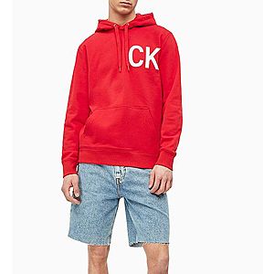 Calvin Klein pánská červená mikina Statement obraz