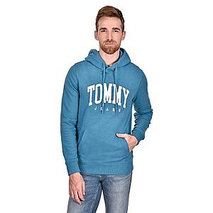 Tommy Jeans pánská modrá mikina Logo Hoodie obraz
