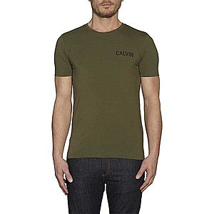 Calvin Klein pánské khaki tričko Stretch obraz