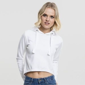 Dámská mikina Urban Classics Ladies Interlock Short Hoody white obraz