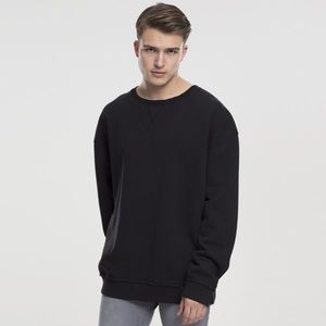 Pánská mikina Urban Classics Oversized Open Edge Crew black obraz