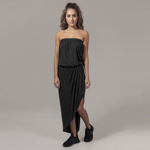 Urban Classics Ladies Viscose Bandeau Dress black obraz