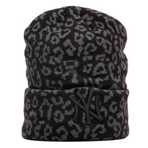 Kulich New Era Womens MLB Leopard Cuff Knit Black obraz