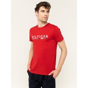 Tommy Hilfiger pánské červené tričko Corp obraz