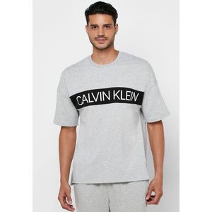 Calvin Klein pánské šedé tričko Logo obraz