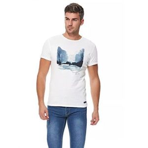 Pepe Jeans pánské smetanové tričko Barrington obraz