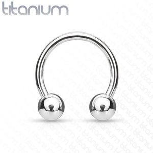 Titanový piercing podkova s kuličkami - Rozměr: 1, 2 mm x 10 mm x 3 mm obraz