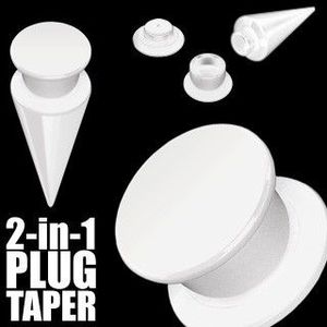 Taper a plug 2 v 1 bílý - Tloušťka : 10 mm obraz