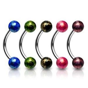 Piercing do obočí akrylové kuličky - Barva piercing: Černá obraz