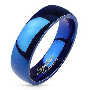 Modrý prsten s vysokým leskem - Velikost: 49 obraz