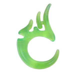 Expandr do ucha s kmenovým symbolem - zelený obraz