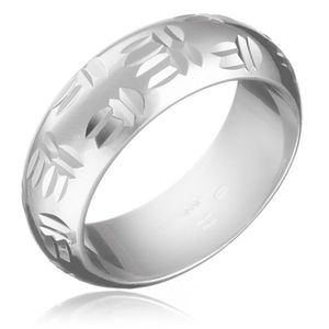 Stříbrný prsten 925 - indiánský motiv, dvojité zářezy - Velikost: 49 obraz