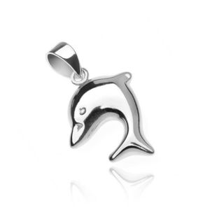 Stříbrný přívěsek 925 - lesklý skákající delfín obraz