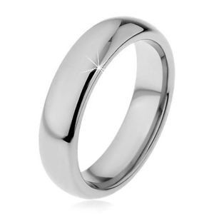Wolframový prsten v tmavší stříbrné barvě, zaoblený, 5 mm - Velikost: 49 obraz